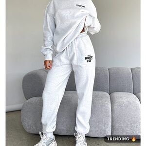 White Fox Frosted (Gray) Sweatpants